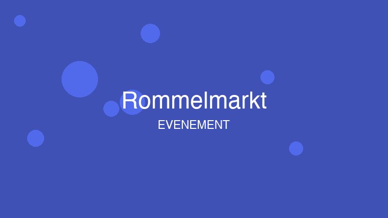 Rommelmarkt op het Ganzerikplein